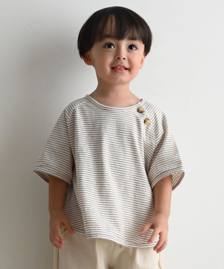 羅紋短袖條紋T恤