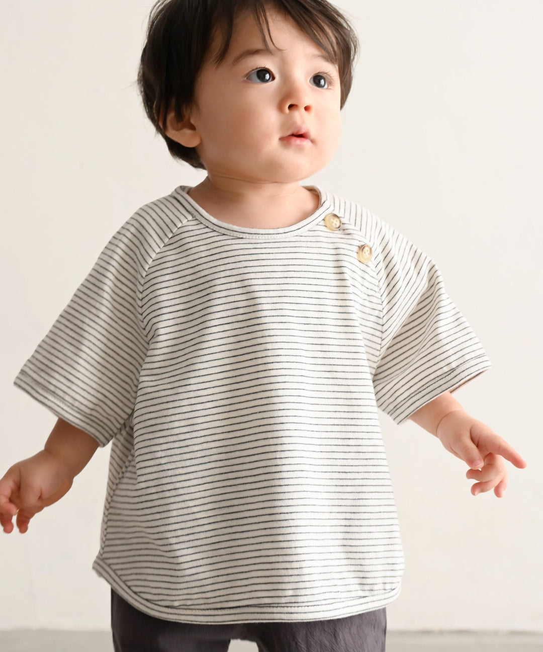 羅紋短袖條紋T恤