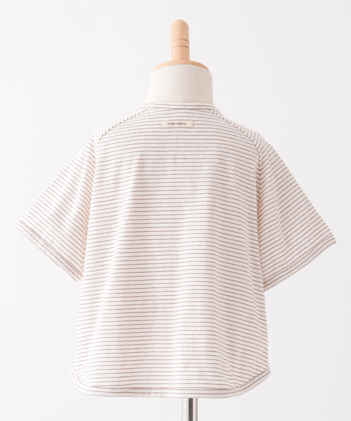 羅紋短袖條紋T恤