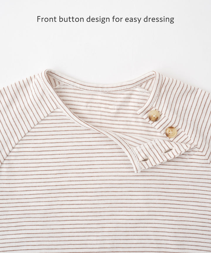 羅紋短袖條紋T恤