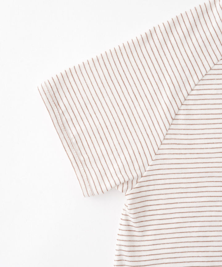 羅紋短袖條紋T恤