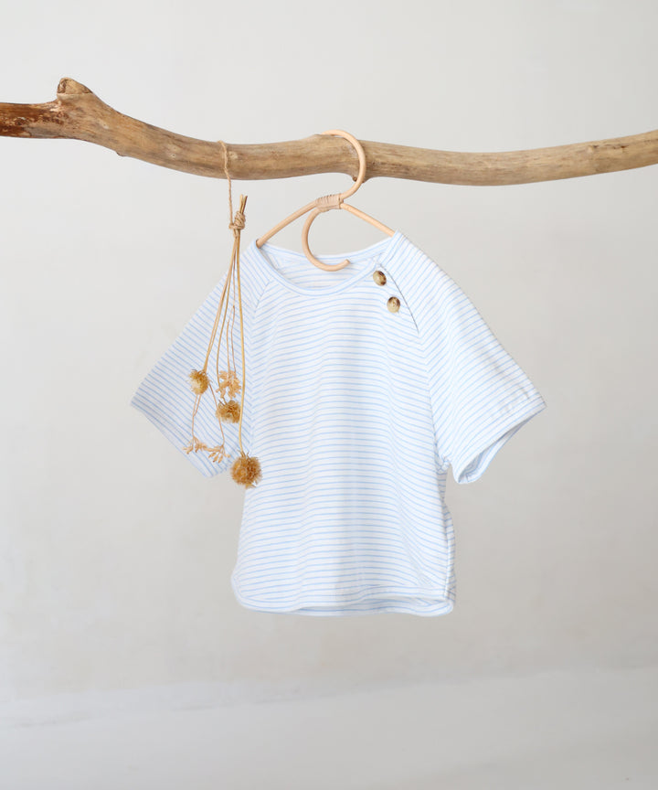 羅紋短袖條紋T恤