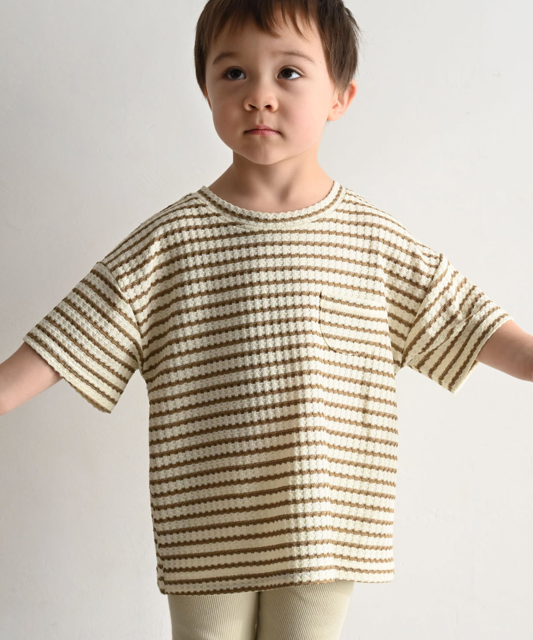 Crew-Neck Short-Sleeve Waffle T-Shirt
