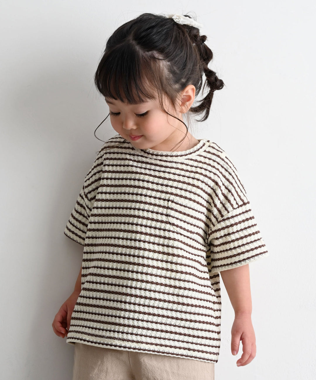 Crew-Neck Short-Sleeve Waffle T-Shirt