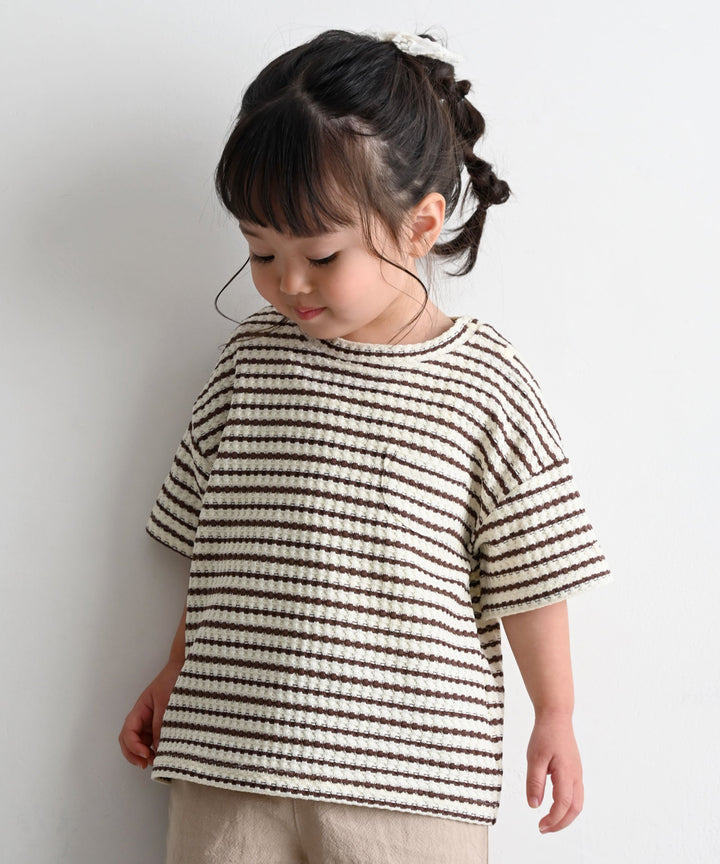 Crew-Neck Short-Sleeve Waffle T-Shirt