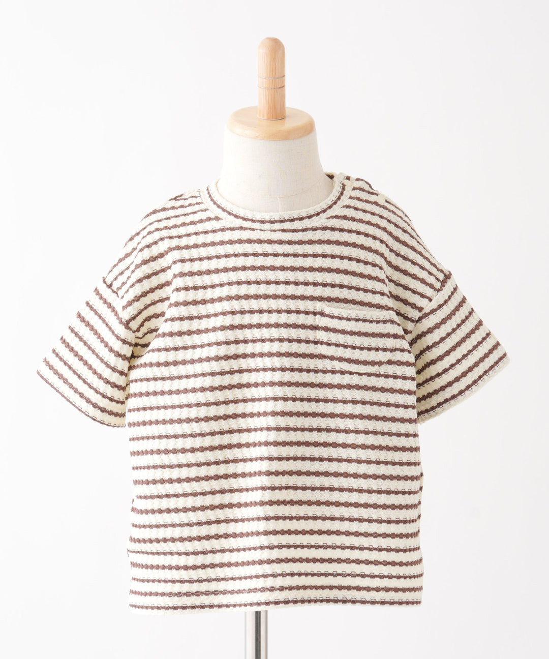 Crew-Neck Short-Sleeve Waffle T-Shirt