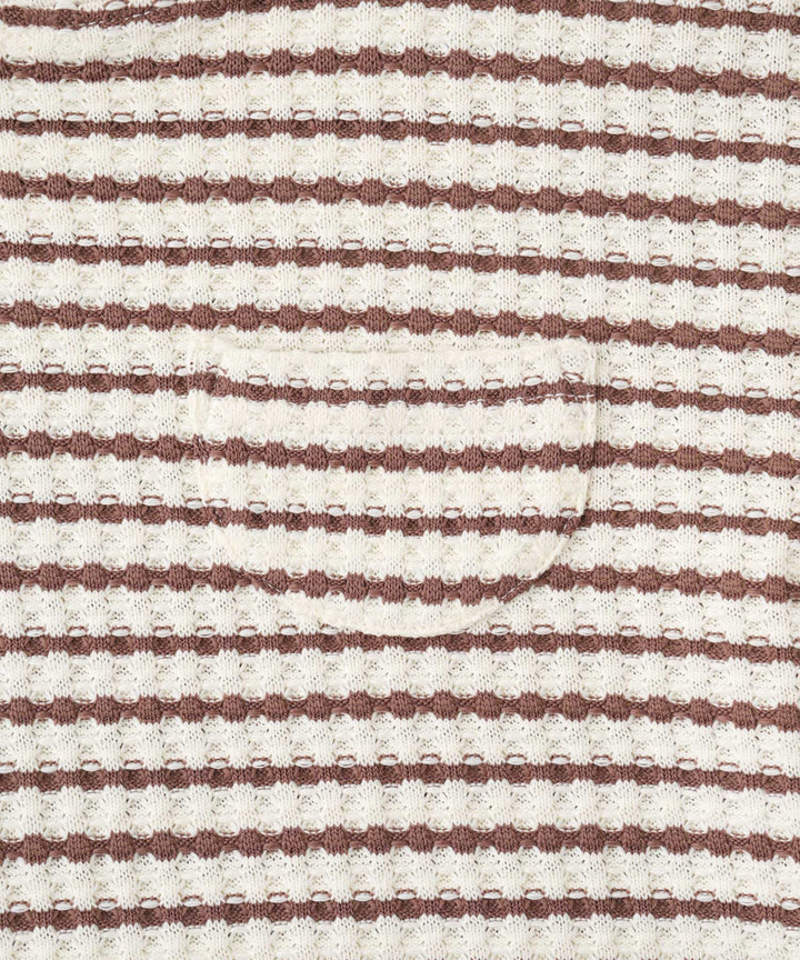 Crew-Neck Short-Sleeve Waffle T-Shirt