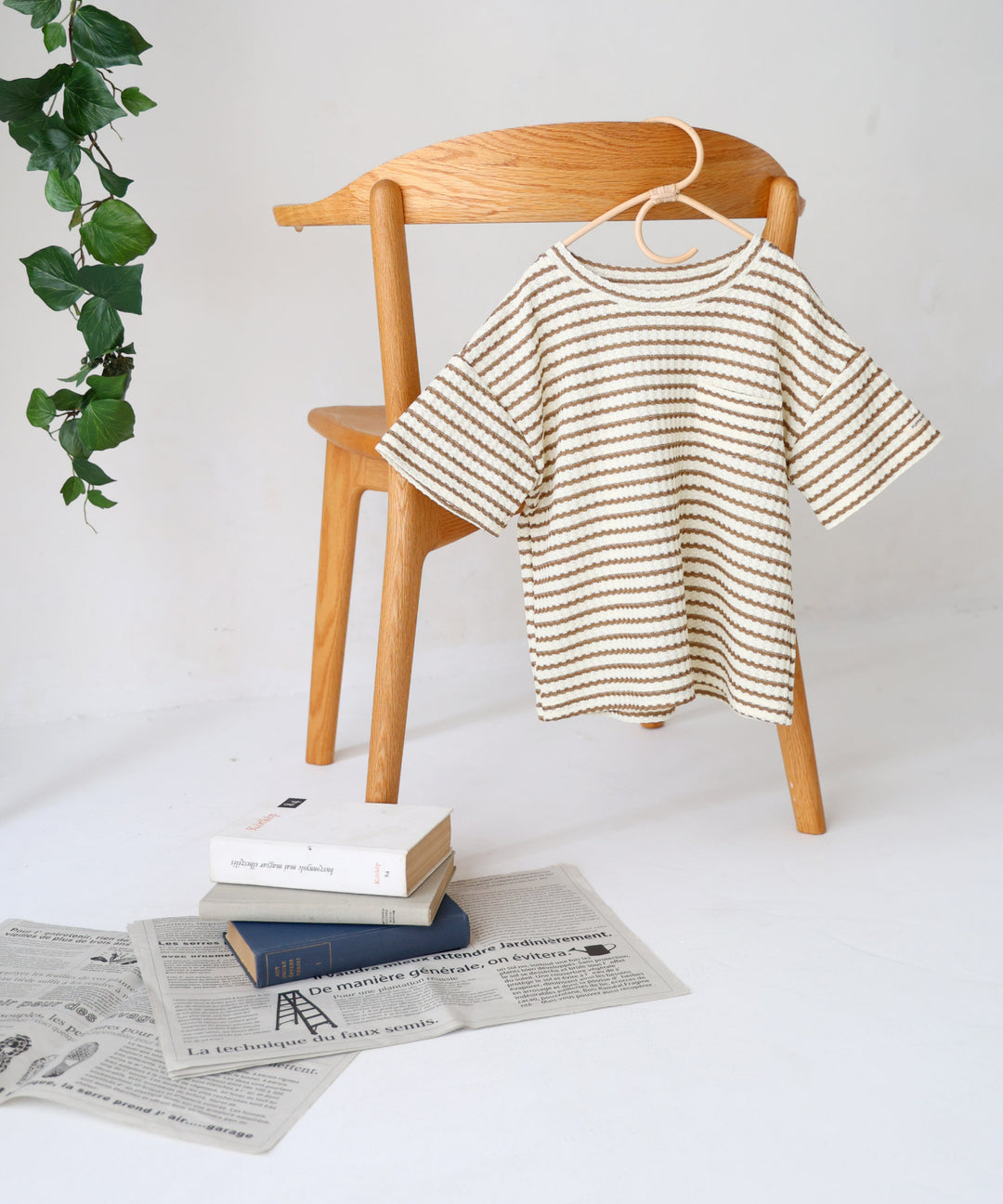 Crew-Neck Short-Sleeve Waffle T-Shirt