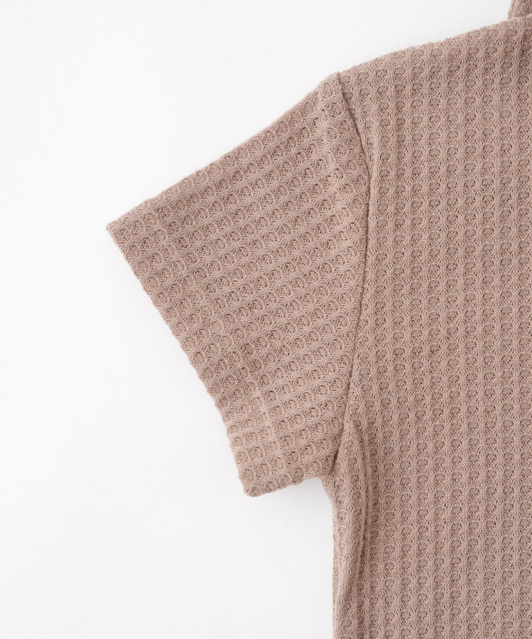 Sailor-Collar Short-Sleeve Knit T-Shirt