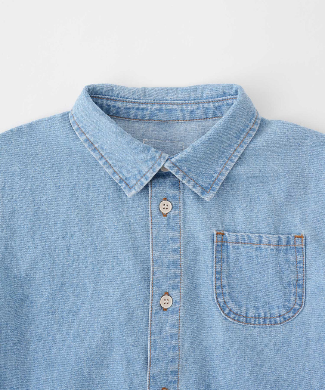 Short-Sleeve Denim Shirt