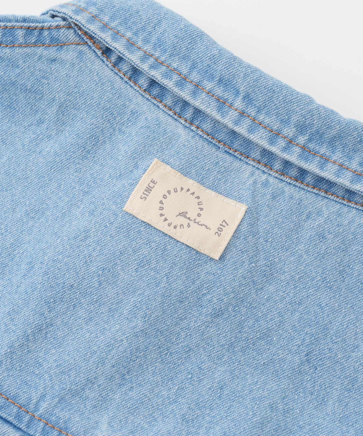 Short-Sleeve Denim Shirt