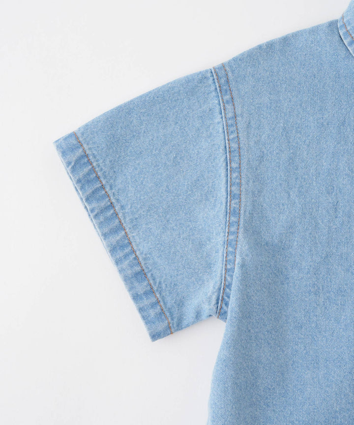 Short-Sleeve Denim Shirt