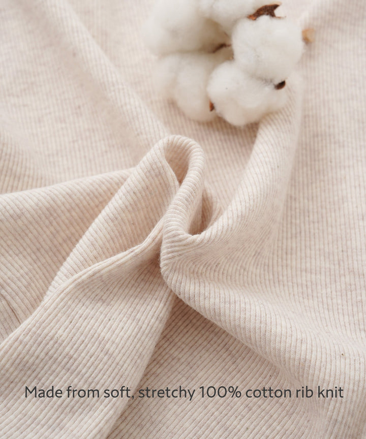 Ribbed Lettuce-Hem Pants