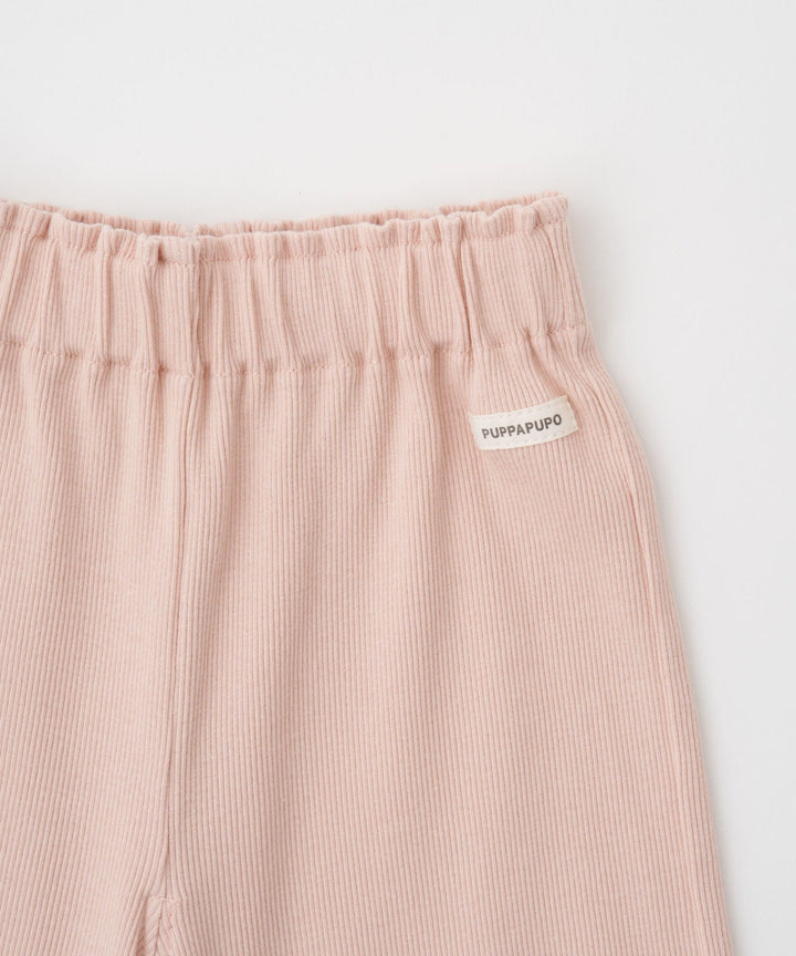 Ribbed Lettuce-Hem Pants