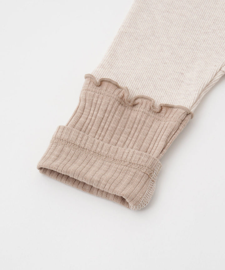 Ribbed Two-Tone Paneled Leggings