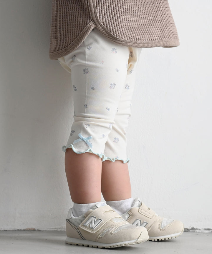 Frill-Trimmed 3/4-Length Leggings