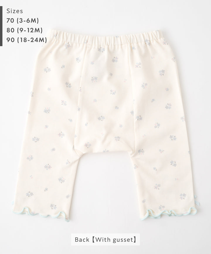 Frill-Trimmed 3/4-Length Leggings