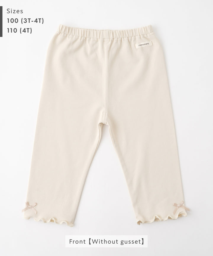 Frill-Trimmed 3/4-Length Leggings