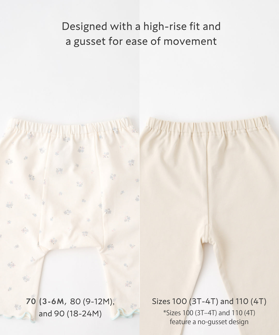 Frill-Trimmed 3/4-Length Leggings