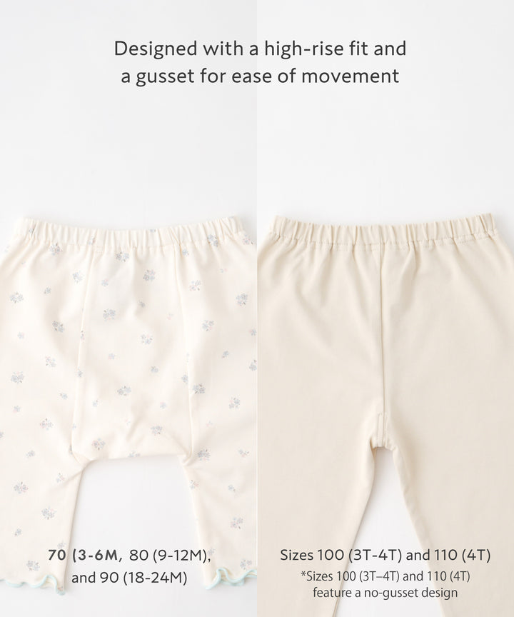 Frill-Trimmed 3/4-Length Leggings