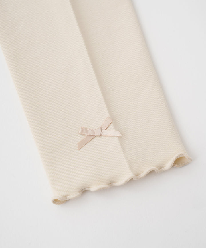 Frill-Trimmed 3/4-Length Leggings