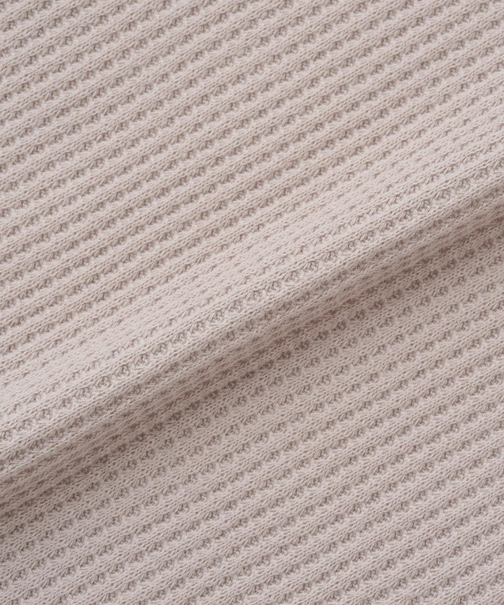 Loose-Fit Waffle Knit Cardigan