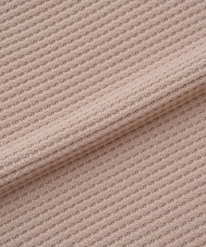 Loose-Fit Waffle Knit Cardigan