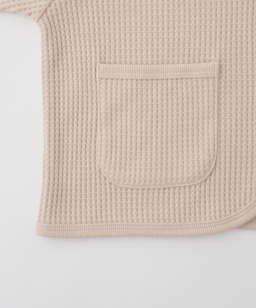 Loose-Fit Waffle Knit Cardigan