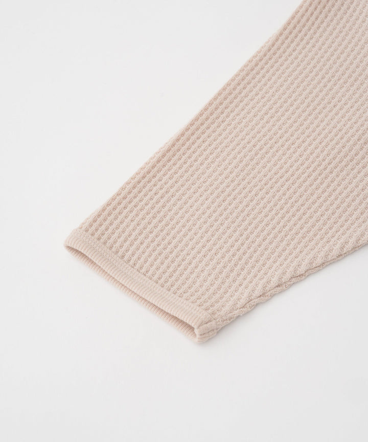 Loose-Fit Waffle Knit Cardigan