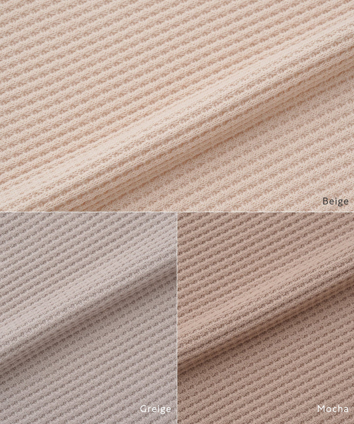 Loose-Fit Waffle Knit Cardigan