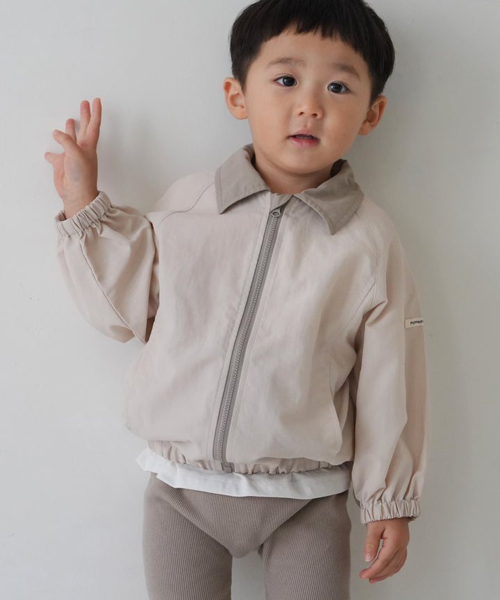 Shirt-Collar Zip-Up Jacket