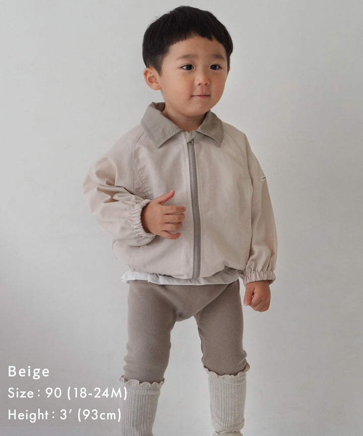 Shirt-Collar Zip-Up Jacket