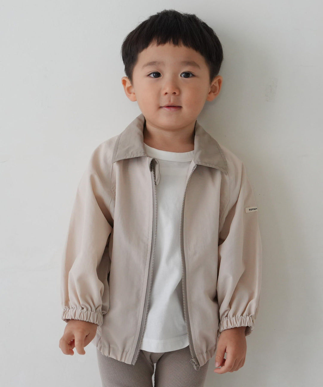 Shirt-Collar Zip-Up Jacket