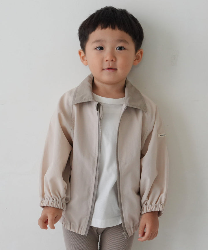 Shirt-Collar Zip-Up Jacket