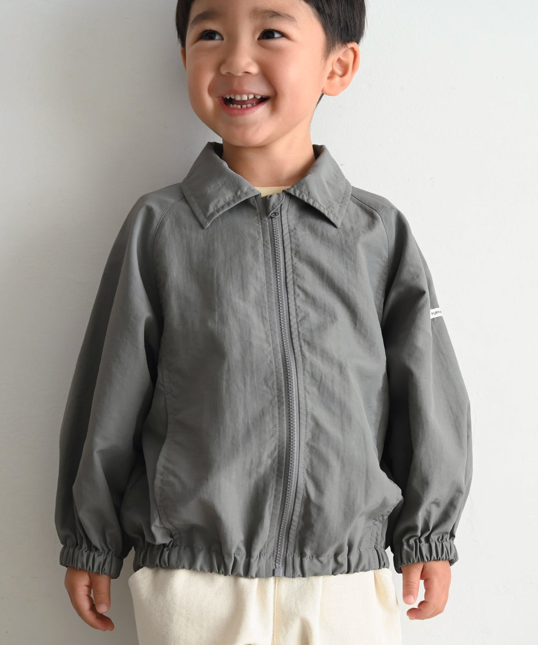 Shirt-Collar Zip-Up Jacket