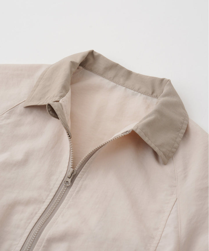 Shirt-Collar Zip-Up Jacket