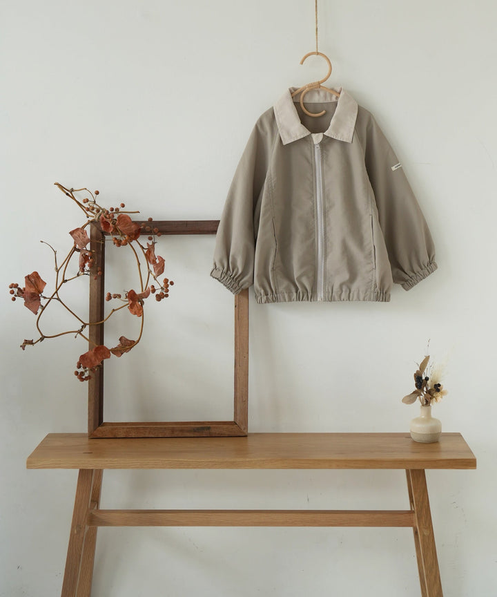 Shirt-Collar Zip-Up Jacket