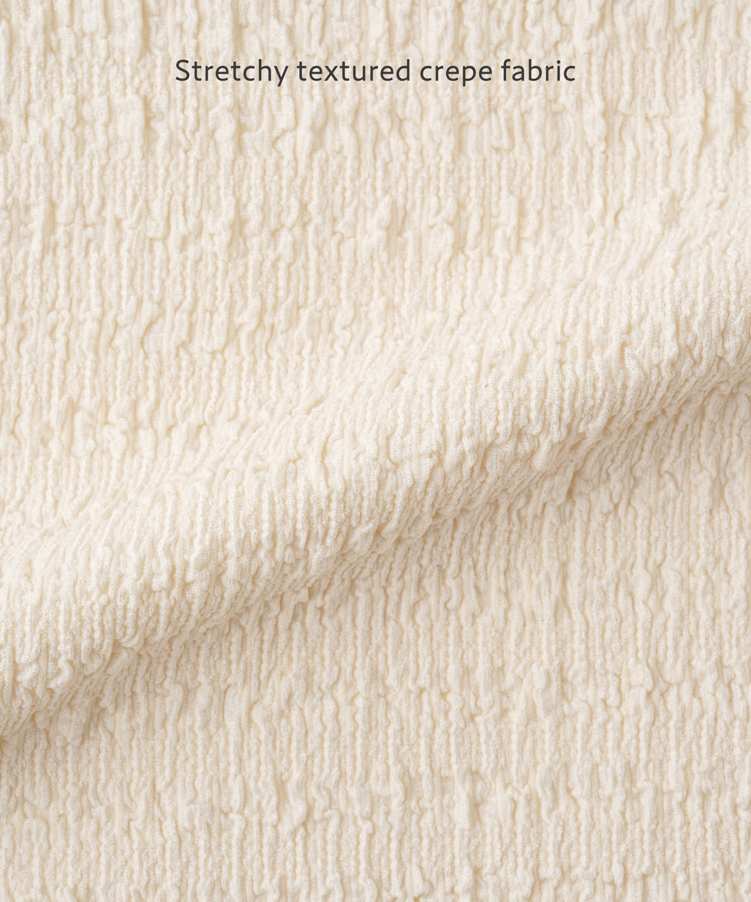 Cap-Sleeve Top & Pants Set (Textured Crepe Fabric)