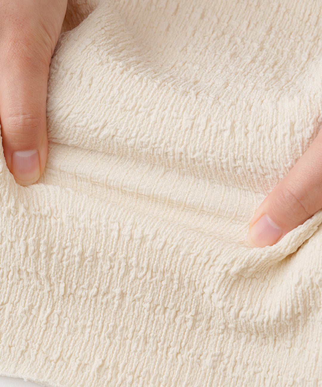 Cap-Sleeve Top & Pants Set (Textured Crepe Fabric)