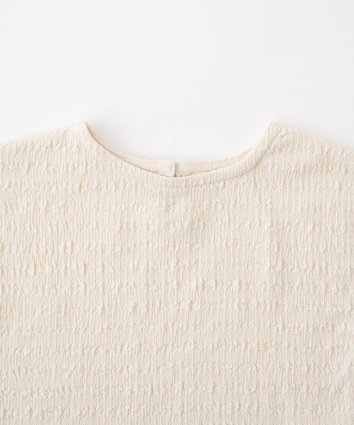 Cap-Sleeve Top & Pants Set (Textured Crepe Fabric)