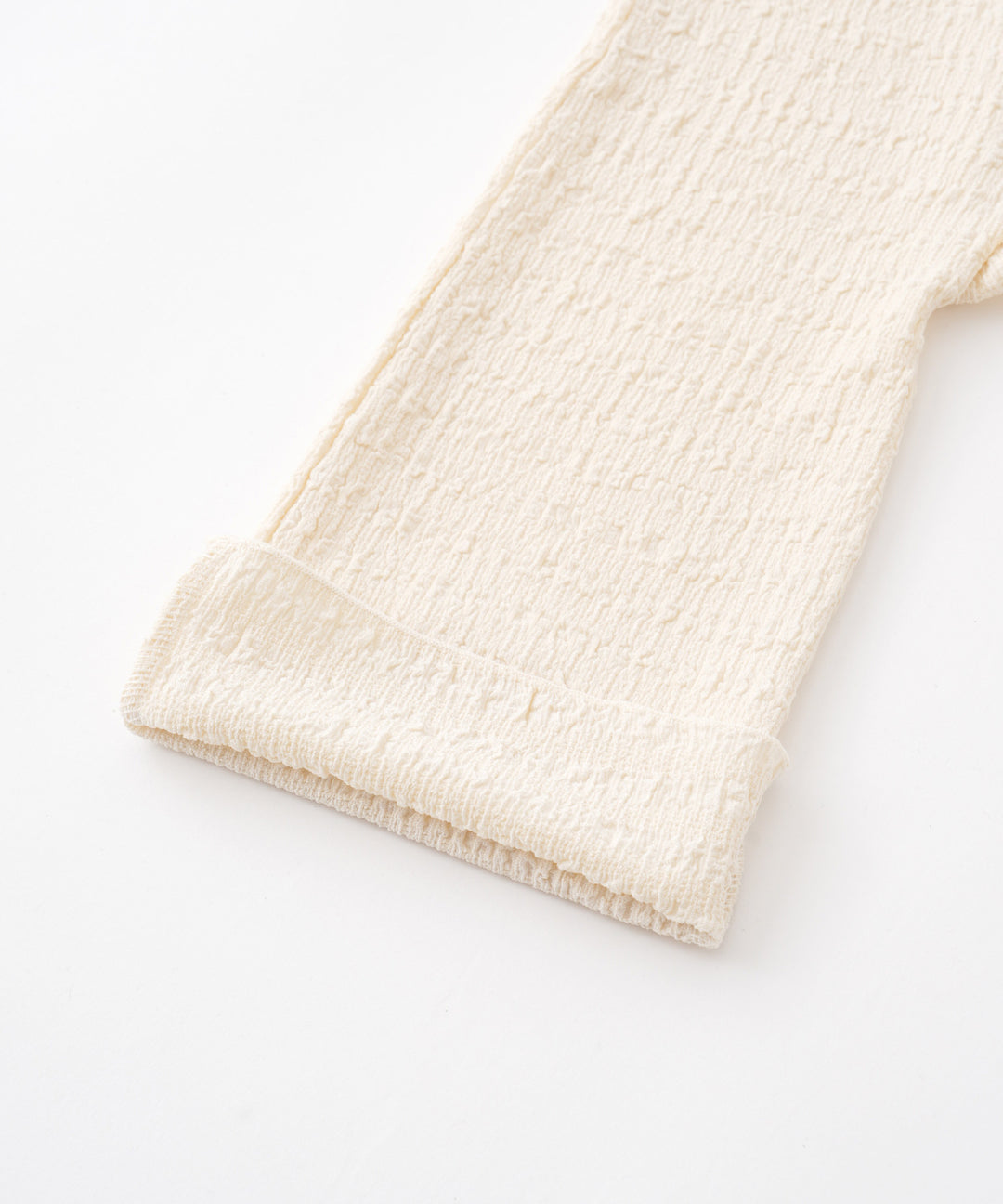 Cap-Sleeve Top & Pants Set (Textured Crepe Fabric)