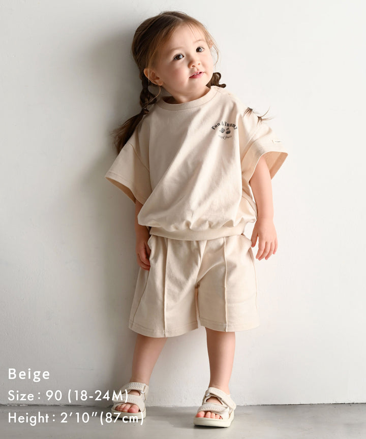 Short-Sleeve T-Shirt & Shorts Set (Lightweight Sweat Fabric)