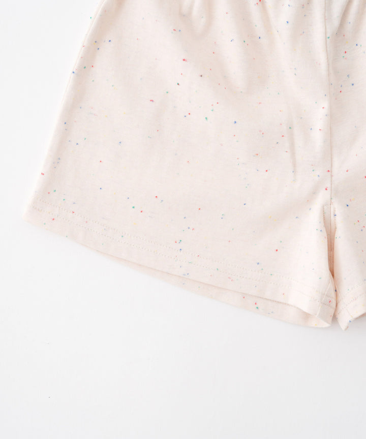 Sailor-Collar Short-Sleeve Shirt & Shorts Set (Nep Fabric)