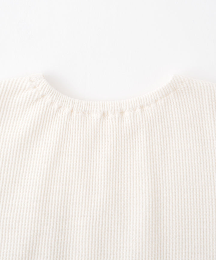 รอมเปอร์แขนสั้นผ้าวาฟเฟิล เนื้อผ้านุ่มเบา