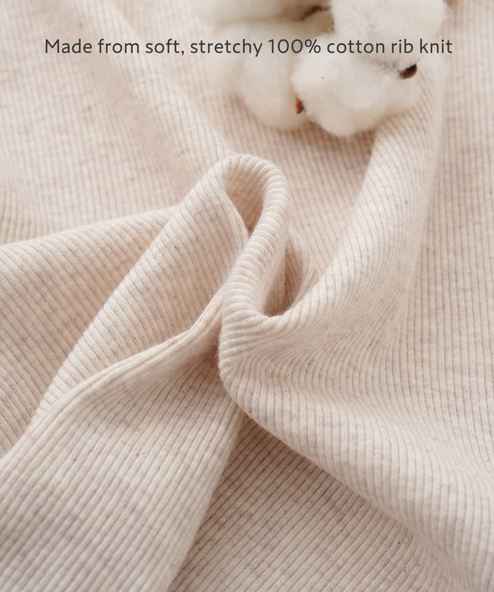 Shoulder Frill Sleeveless Ribbed Romper