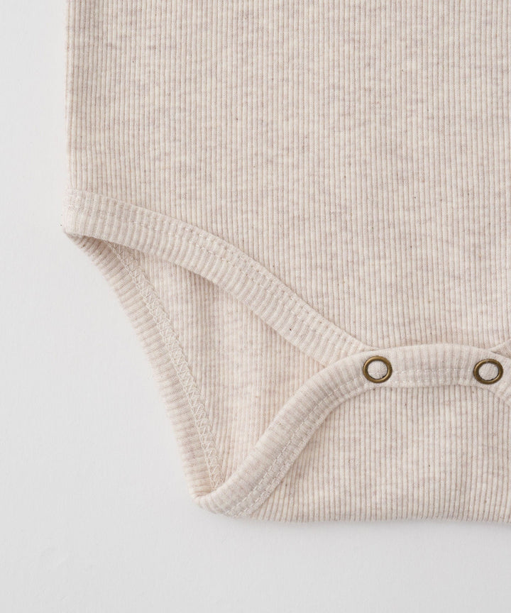 Shoulder Frill Sleeveless Ribbed Romper