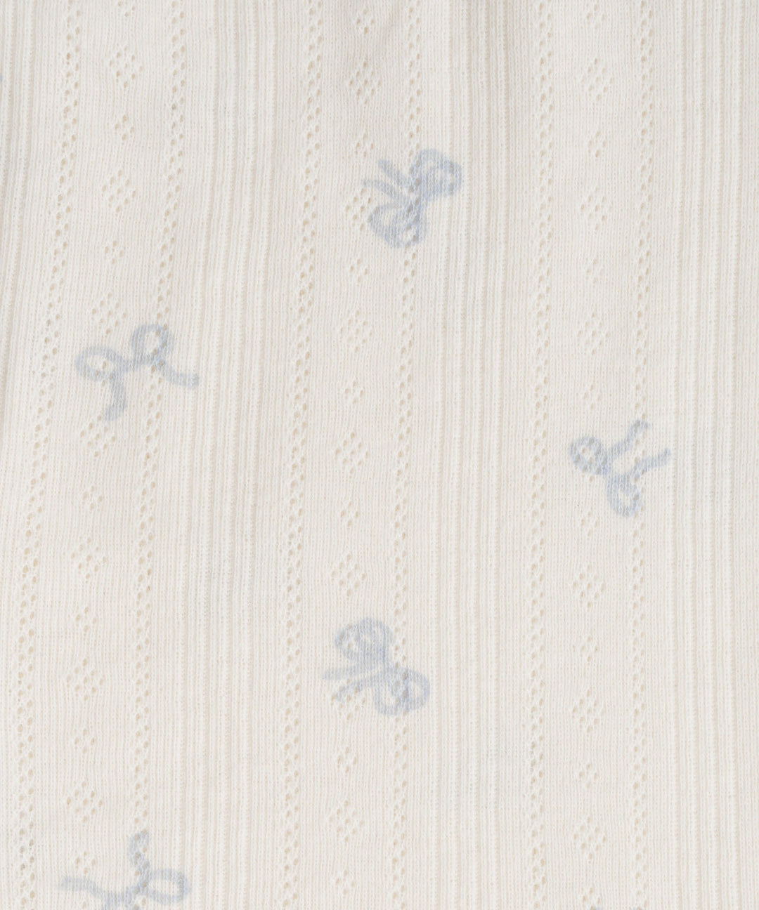 Shoulder-Frill Pointelle Ribbed Romper