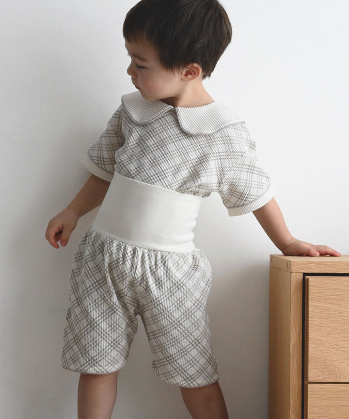 Collared Short-Sleeve Waffle Pajama Set