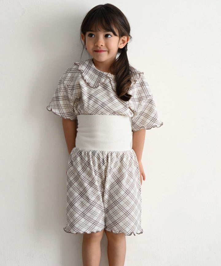 Collared Short-Sleeve Waffle Pajama Set