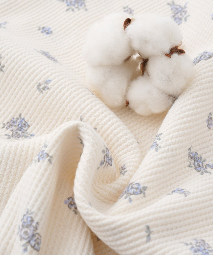 Collared Short-Sleeve Waffle Pajama Set